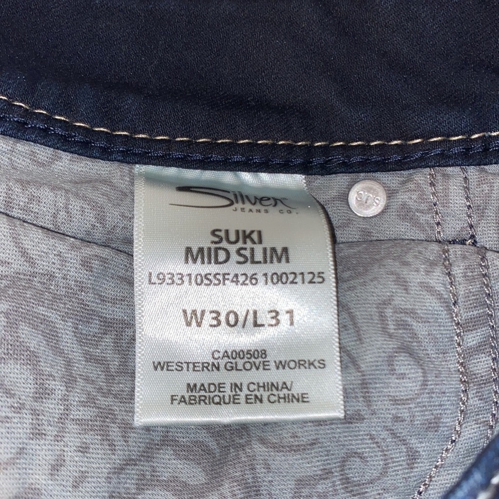 Silver Suki Mid Rise Slim Jeans - Picture 6 of 7